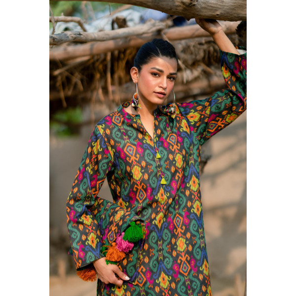 2 Piece - Printed Khaddar Suit - NG-07