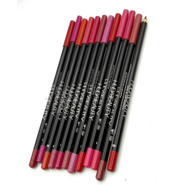 HUDA BEAUTY EYE AND LIP PENCIL WITH SHOPNER 12 PIECE '2