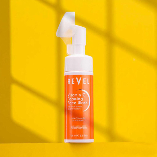 Revel Foaming Face Wash Vitamin C with Built-In Brush 175ml