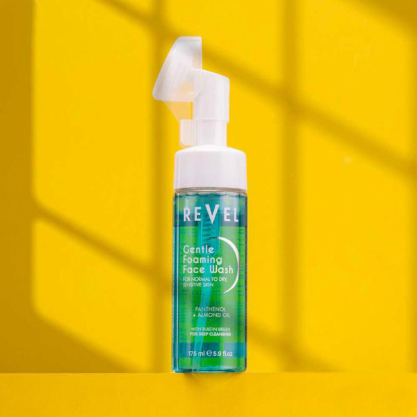 Revel Foaming Face Wash Gentle with Built-In Brush 175ml